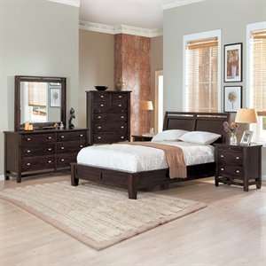 Vaughan Furniture 5215 7PCK Simply Living Platform Bedroom Set,