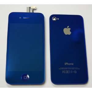 Mirror Blue CDMA iPhone 4 4G Full Set + Tools Front Glass Digitizer 