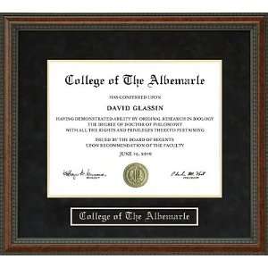  College of The Albemarle Diploma Frame
