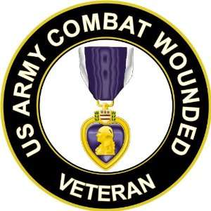  US Army Veteran Purple Heart Medal Decal Sticker 3.8 6 
