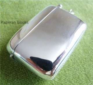 Solid Silver & Enamel Matchsafe Vesta Match To Strike  