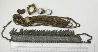 The beaded necklace measures 16 inches long and is meant to be worn as 