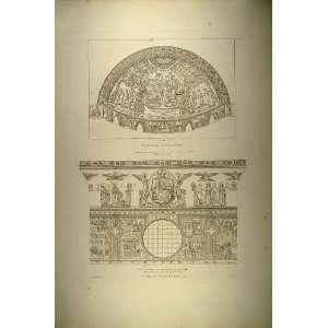  1860 Engraving Basilica S.M. Maggiore Apse Mosaics Rome 