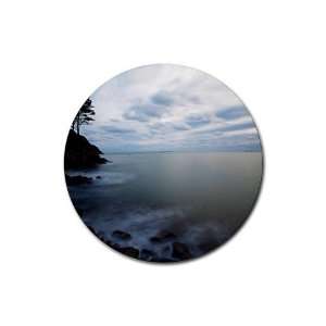  Scenic Beach Ocean Round Rubber Coaster set 4 pack Great 