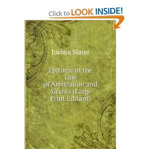  Epitome of the Law of Arbitration and Awards (Large Print 