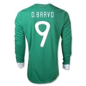  adidas Mexico 11/12 Omar Bravo Long Sleeve Home Soccer 