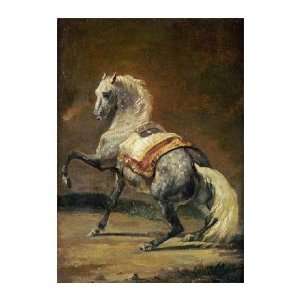 Dappled Grey Horse by Theodore Gericault. Size 20.88 inches width by 