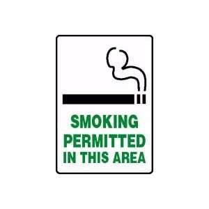  SMOKING PERMITTED IN THIS AREA (W/GRAPHIC) Sign   10 x 7 