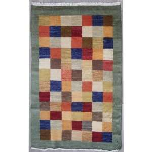  Area Rug with Wool Pile    Category 5x6 Rug  Handwoven Gabbeh Rugs 