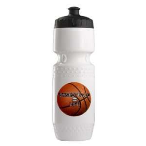  Trek Water Bottle White Blk Basketball Equals Life 