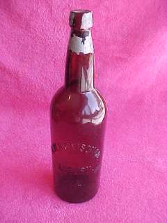kenison co beer bottle this amber glass beer bottle says a w 