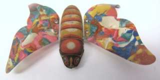 Wind Up Antique Tin Toy GERMANY Butterfly Flutter VIDEO  