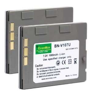  2x BN V107 1000mAh BNV107 Battery for JVC Camcorder 