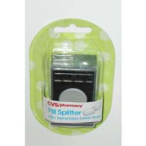  New   Pill Splitter with Retractable Safety Blade Case 