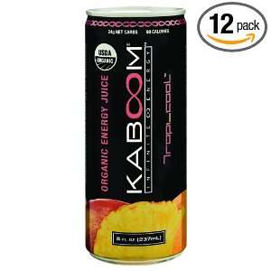 Kaboom Infinite Energy Organic Energy Juice, Tropi Cool, 8 Ounce Cans 