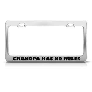   No Rules Humor Funny Metal license plate frame Tag Holder Automotive