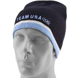  USA Olympic Team Navy Blue Cuffless Beanie Sports 