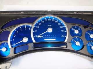 HUMMER H2 CLUSTER 2006 2007 Aqua Stainless Steel MPH  