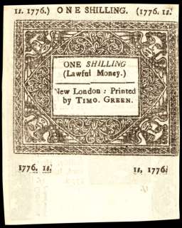 Colonial Currency, CT, June 7, 1776 1 Shilling  