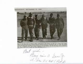 GEN. BENJ DAVIS JR Tuskegee Airmen Leader Autograph  