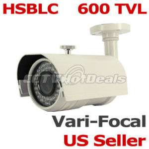 CCTV Surveillance 600 TVL Vari Focal Weather IR Camera  