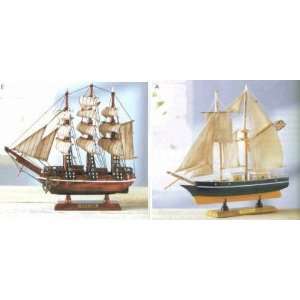  Collectible Wooden Sail Boats 2 Pc
