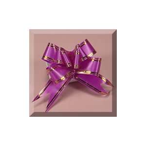   Cerise Gold Stripe Satin Finish Butterfly Bow