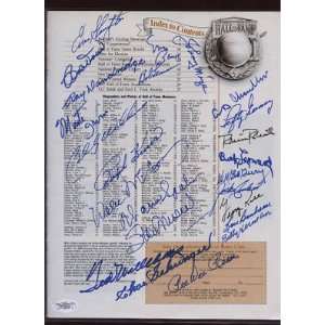 HOFER Multi Signed Yearbook Page 23 Signatures JSA LOA   Sports 