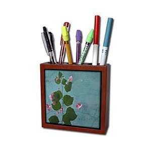   Art on Blue   Tile Pen Holders 5 inch tile pen holder