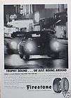 1961 61 Porsche Firestone Tire ORIGINAL Vintage Ad CMY STORE 4MORE 5 