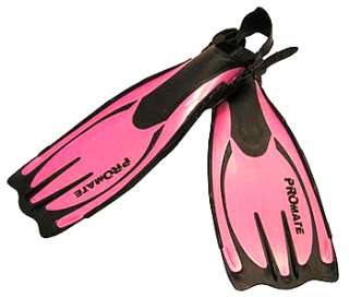 NEW Pink Small/Medium Pro Blade Open Heel Adjustable Snorkel Scuba 