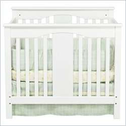 DaVinci Annabelle Mini 2 in 1 Convertible Wood Baby White Crib 