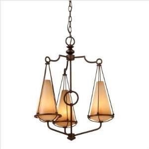  Varaluz   143C03 SC   Two if by sea Three Light Chandelier 