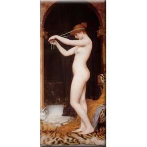 Venus Binding Her Hair 13x30 Streched Canvas Art by Godward, John 