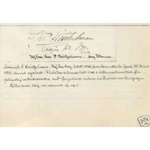  General Samuel P Heintzelman Civil War Signed Autograph 