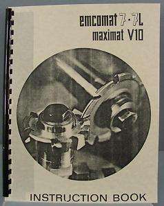 EMCO Emcomat 7 7L & Maximat V10 Instruction Manual  