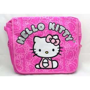  Licensed Hello Kitty PINK GLITTER FACE Messenger Bag 