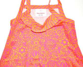 HANNA ANDERSSON Anderson Play dress Orange/Pink 80 2T  