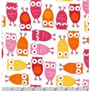  Urban Zoologie Pink, Red, and Orange on White Owls Ann 
