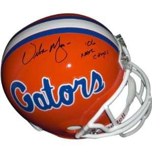 Urban Meyer Florida Gators Autographed Helmet with 06 NAT CHAMPS 