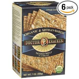   Artisan Baked Flatbread, Seeded Spelt, 7 Ounce Packages (Pack of 6