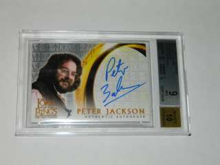2002 Lord of the Rings Two Towers Autograph PETER JACKSON Auto BGS 9 