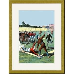   Framed/Matted Print 17x23, A Bad Call Upsets Everyone