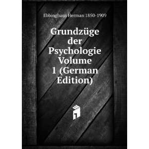   Volume 1 (German Edition) Ebbinghaus Herman 1850 1909 Books