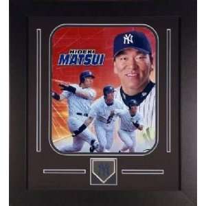 Hideki Matsui New York Yankees MLB Framed Photograph Collage with Team 