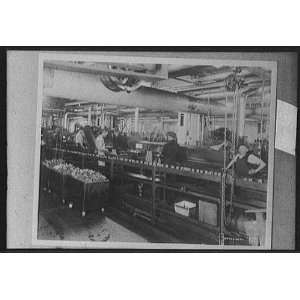  Factory workers on assembly line for bearings