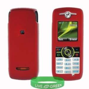  Red Rubberized Hard Case for Motorola Renew W233 Phone, T 