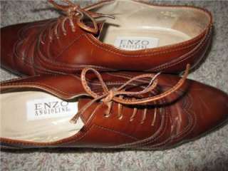 ENZO ANGIOLINI BRAZIL LEATHER WINGTIP MENS OXFORD SHOES SZ 10M 