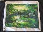 Large Green Lake Cambodia Landscape Oil painting Art A