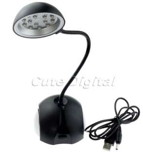 15 LED USB Table Light Stem Desk Reading Lamp For Laptop PC  